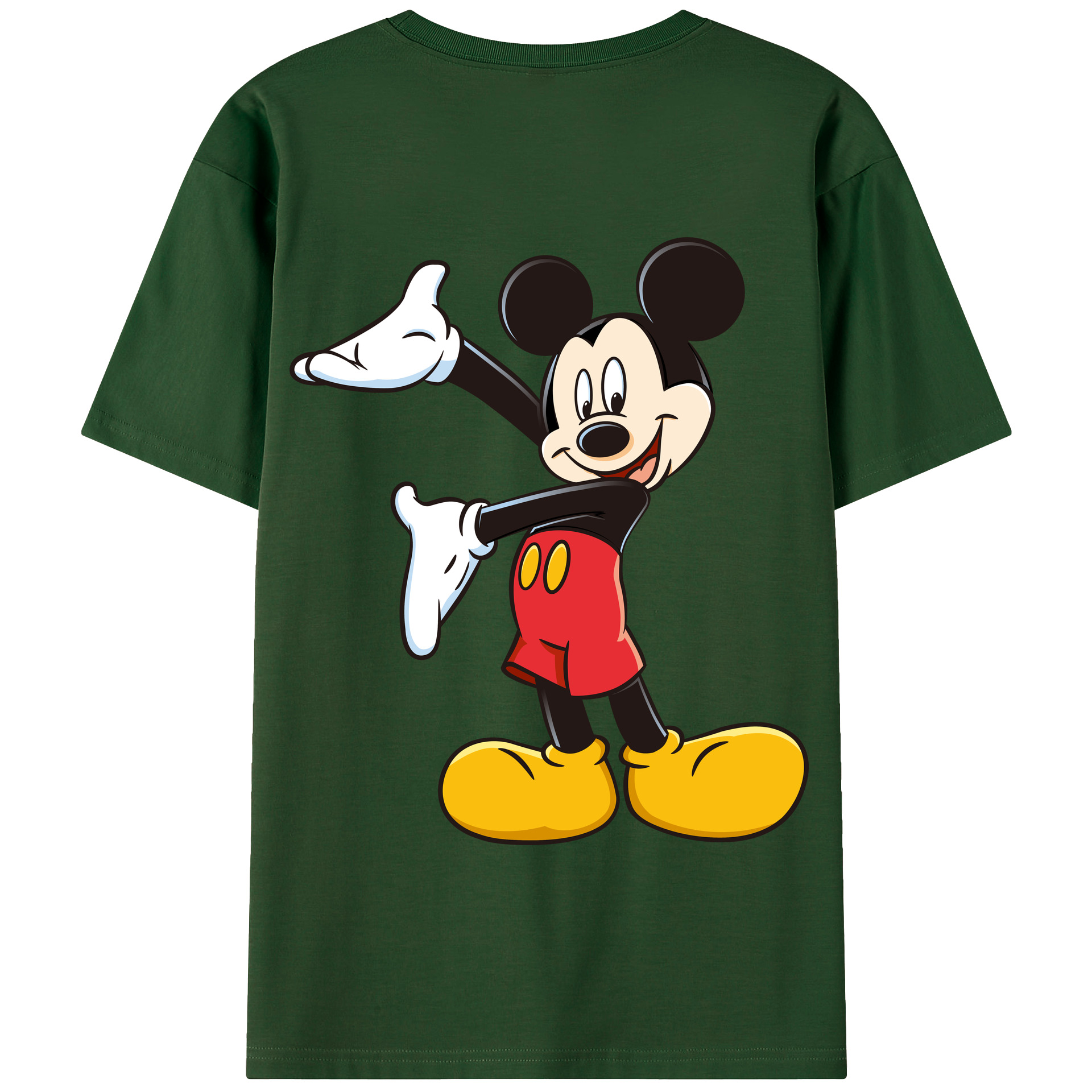 （画像用） ミッキーマウス Mickey Mouse 綿100％半袖Tシャツ（背面プリント）